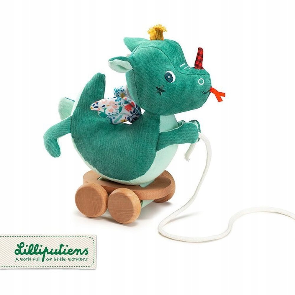 Plyšová hračka na kolieskach - Drak Joe (Lilliputiens)